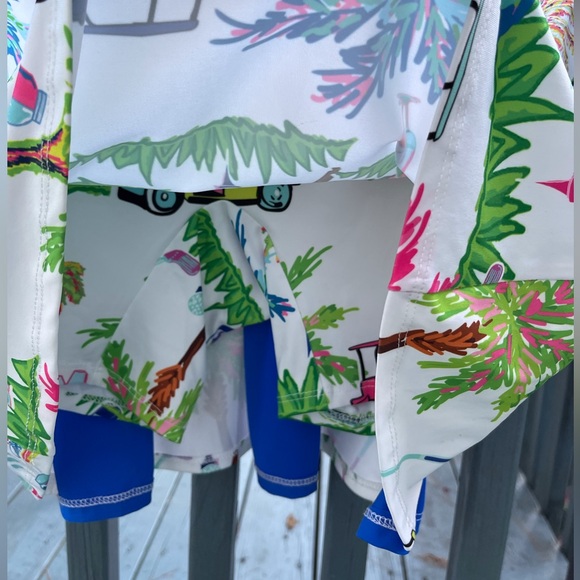 NEW Ladies' back pleat golf skort with Golf carts & palm trees. So fun! - Picture 10 of 16